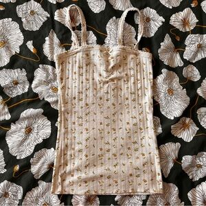 Doen Kami Tank Top in Yellow Sweet Pea Floral Size L (Fits Size XS/S/M)